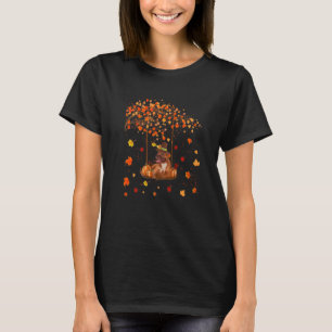Lustiger Pitbull-Hund Herbst Thanksgiving Hunde-Li T-Shirt