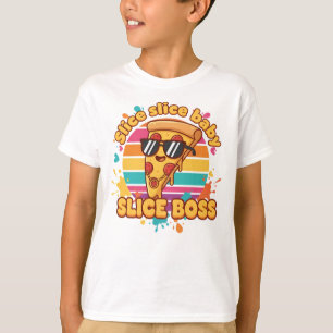 lustiger Pizza-T - Shirt, Slice Slice Baby-Shirt, T-Shirt