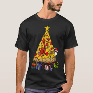 Lustiger Pizza-Weihnachtsbaum-Party-T-Shirt T-Shirt