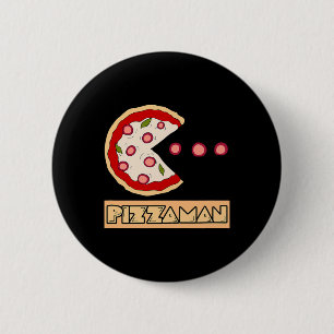 Lustiger Pizza-Wortwitz  Button
