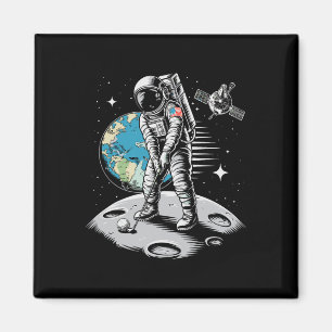 Lustiger Planet Astronaut Galaxie Weltraum Astrona Magnet