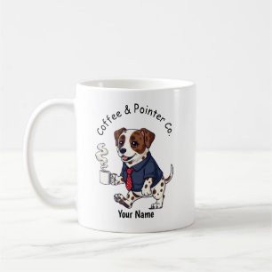 Lustiger Pointer-Hund-Geschäftsanzug-Kaffee Kaffeetasse