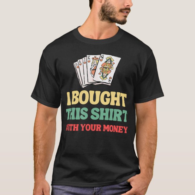 Lustiger Poker T-Shirt (Vorderseite)