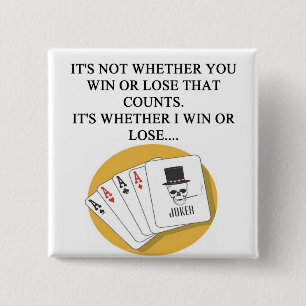 lustiger Pokerbrücken-Kartenspielerentwurf Button
