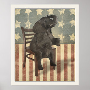 Lustiger politischer GOP-Elefant übernimmt den Poster