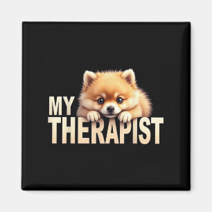 Lustiger Pom Welpe Mein Therapeut Pomeranian Hund Magnet