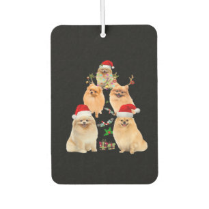 Lustiger Pomeranian-Weihnachtsbaum-Dekor-Ornament  Autolufterfrischer