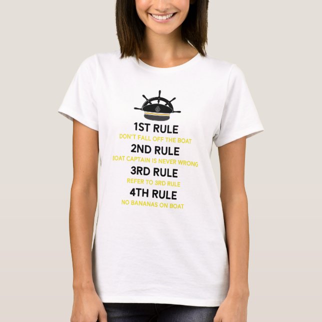 Lustiger Ponton-Boots-Kapitän Gift Boating Boat T-Shirt (Vorderseite)