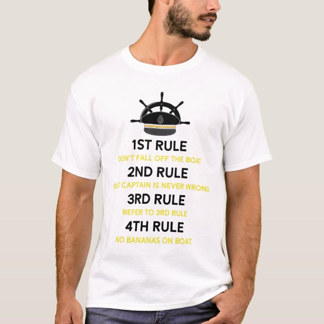 Lustiger Ponton-Boots-Kapitän Gift Boating Boat T-Shirt (Vorderseite)