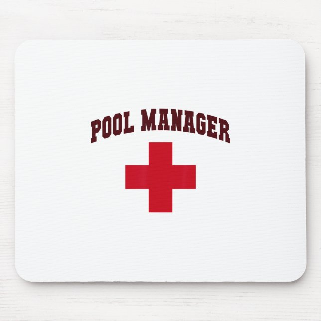 Lustiger Poolmanager Mädchen Camp Rettungsschwimme Mousepad (Vorne)