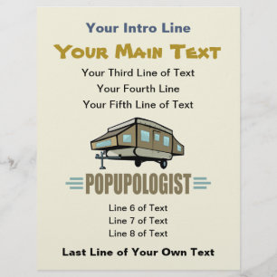 Lustiger Pop Up Camper Flyer