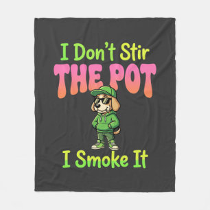 Lustiger Pot-Rauchender Hund Stoner Fleecedecke