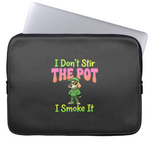 Lustiger Pot-Rauchender Hund Stoner Laptopschutzhülle