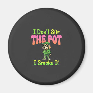 Lustiger Pot-Rauchender Hund Stoner Magnet