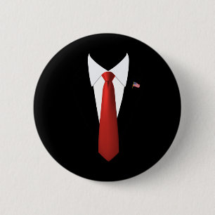 Lustiger Präsident Trump Anzug Faules Halloween-Ko Button