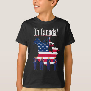 Lustiger Präsident Trump sagt Oh Kanada Karte Amer T-Shirt
