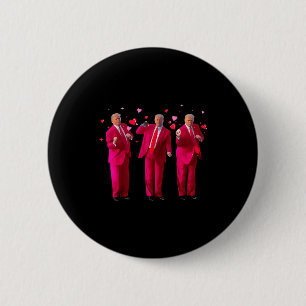 Lustiger Präsident Trump tanzt Donald Trump Herz V Button
