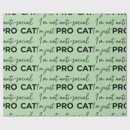 Lustiger Pro-Katze Anti-Sozial Introvertiert Geschenkpapier