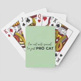 Lustiger Pro-Katze Anti-Sozial Introvertiert Spielkarten