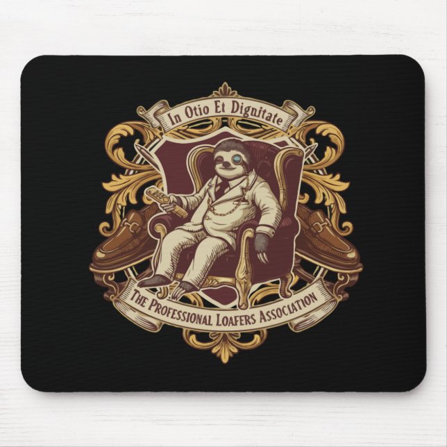 Lustiger professioneller Müßiggänger Faultier | In Mousepad (Vorne)