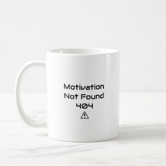Lustiger Programmierer-Becher - 404 Motivation nic Kaffeetasse