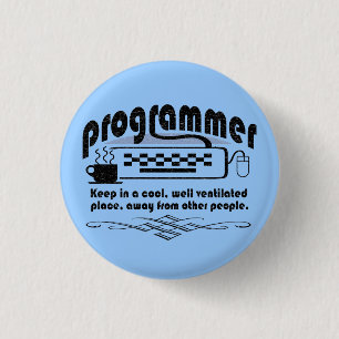 Lustiger Programmierer Button