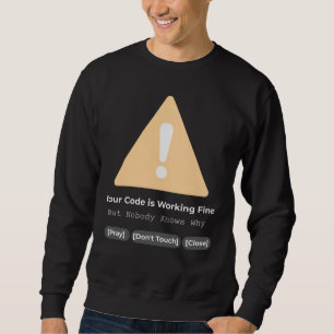 Lustiger Programmierer-Code funktioniert, niemand Sweatshirt