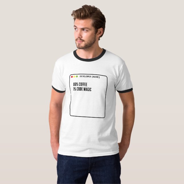 Lustiger Programmierer-Code-Magie - Benutzerdefini T-Shirt (Vorne ganz)