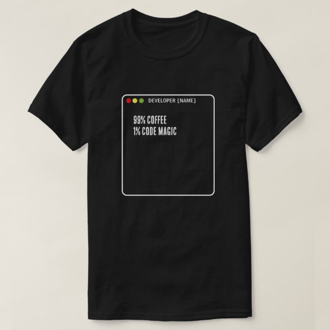 Lustiger Programmierer-Code-Magie - Benutzerdefini T-Shirt (Design vorne)