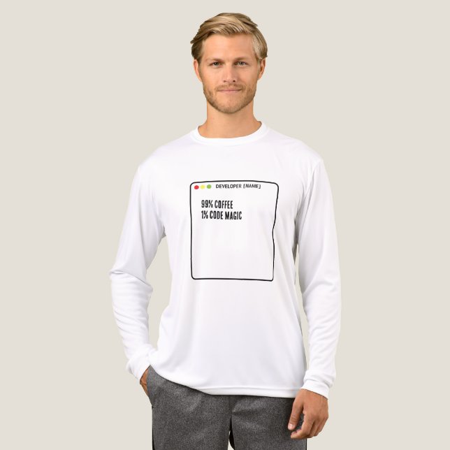 Lustiger Programmierer-Code-Magie - Benutzerdefini Tri-Blend Shirt (Vorderseite komplett)