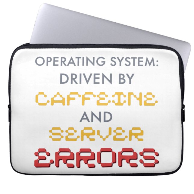 Lustiger Programmierer-Kaffee und Serverfehler Laptopschutzhülle (Vorderseite)