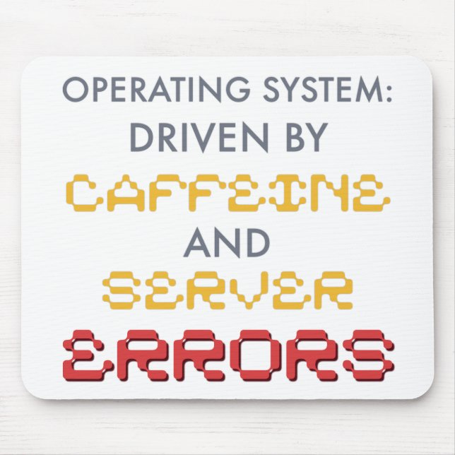 Lustiger Programmierer-Kaffee und Serverfehler Mousepad (Vorne)