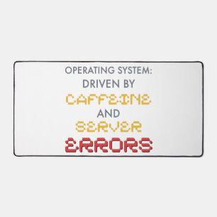 Lustiger Programmierer-Kaffee und Serverfehler Schreibtischunterlage