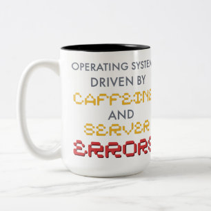 Lustiger Programmierer-Kaffee und Serverfehler Zweifarbige Tasse