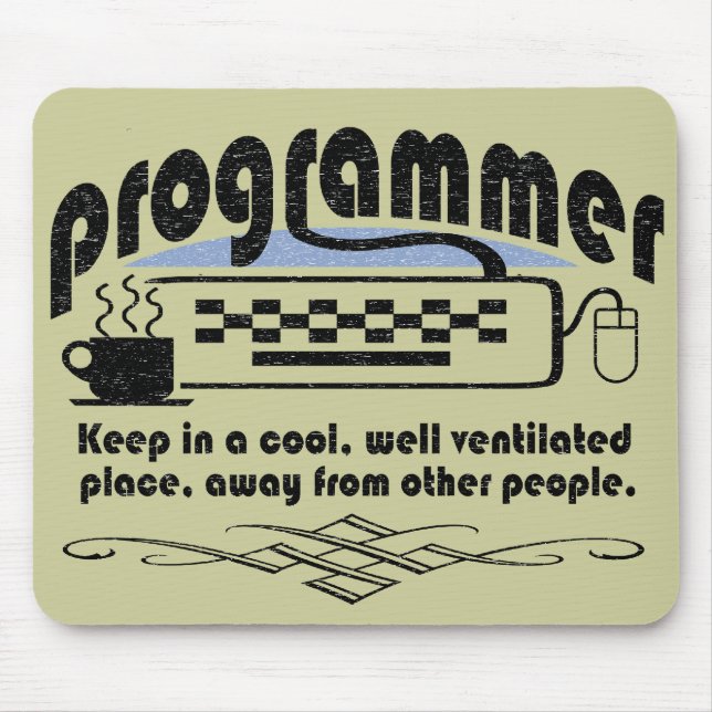 Lustiger Programmierer Mousepad (Vorne)