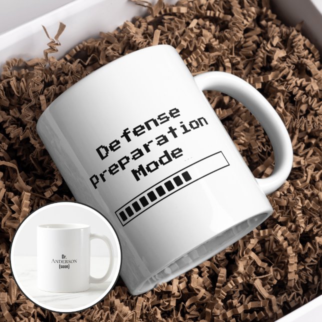 Lustiger Promotionsverteidigungs-Vorbereitungsmodu Kaffeetasse (Von Creator hochgeladen)