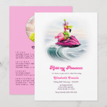 Lustiger Prosecco-Flamingo-Strand-Junggesellinnen-