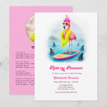 Lustiger Prosecco-Flamingo-Strand-Junggesellinnen-