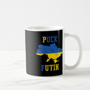 Lustiger Puck Futin Ich stehe mit der Ukraine Frie Kaffeetasse