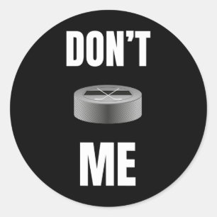 Lustiger Puck Mit Stock Hockey Runder Aufkleber
