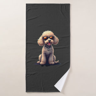 Lustiger Pudel Tierliebhaber Hunde Grafik Süßer Hu Badehandtuch