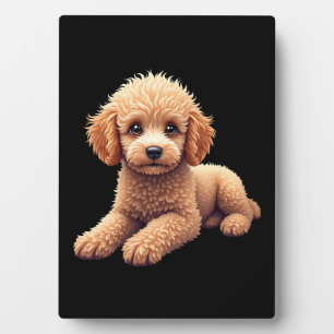 Lustiger Pudel Tierliebhaber Hunde Grafik Süßer Hu Fotoplatte