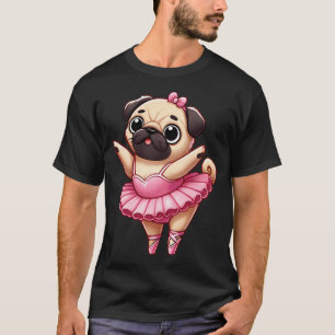 Lustiger Pug Ballerina Balletttänzer Süße Mutter M T-Shirt