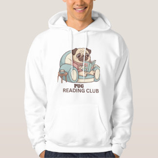 Lustiger Pug liest Prosa & Pfoten Hoodie