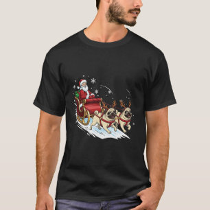 Lustiger Pug Weihnachten Santa Süße Hunde Liebhabe T-Shirt