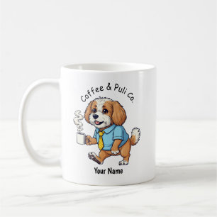 Lustiger Puli-Hund-Geschäftsanzug-Kaffee Kaffeetasse