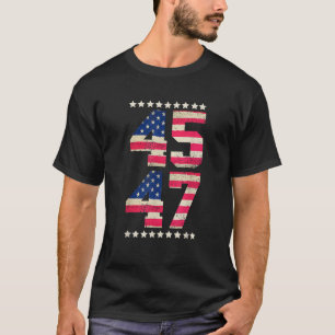 Lustiger QR Präsident Trump 45 47 QR Trump Tanz Co T-Shirt