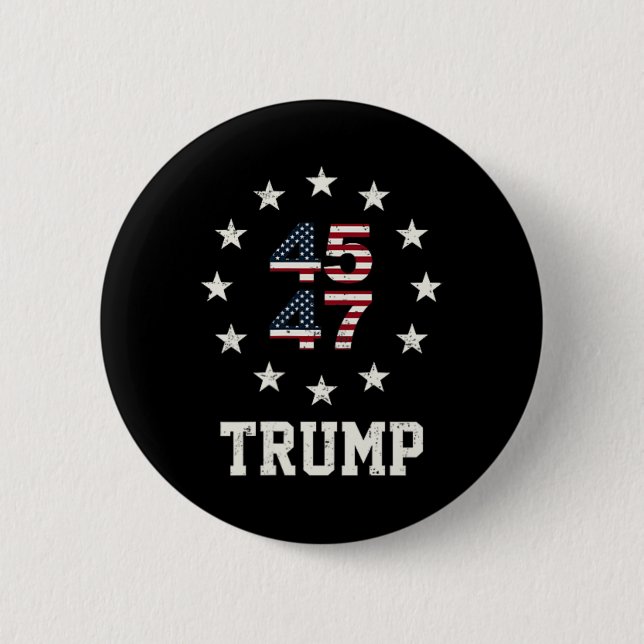 Lustiger Qr Präsident Trump Tanz Code 4547 (Vorder Button (Vorderseite)