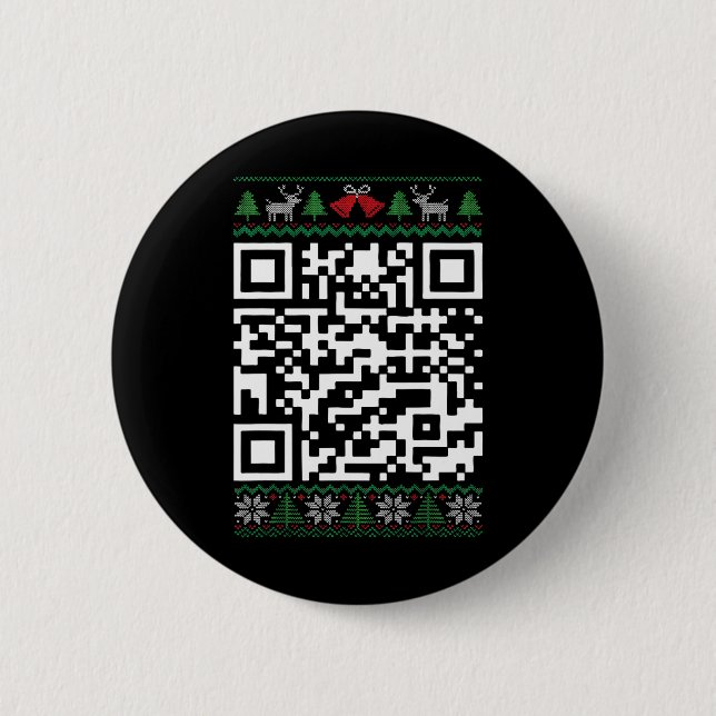 Lustiger Qr Präsident Trump Tanzcode Hässlicher Ch Button (Vorderseite)