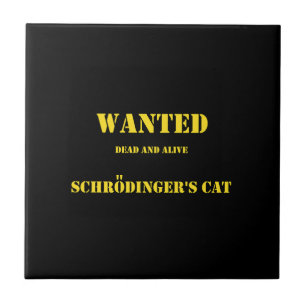 Lustiger Quantenwitz: Schrödingers Katze auf freie Fliese